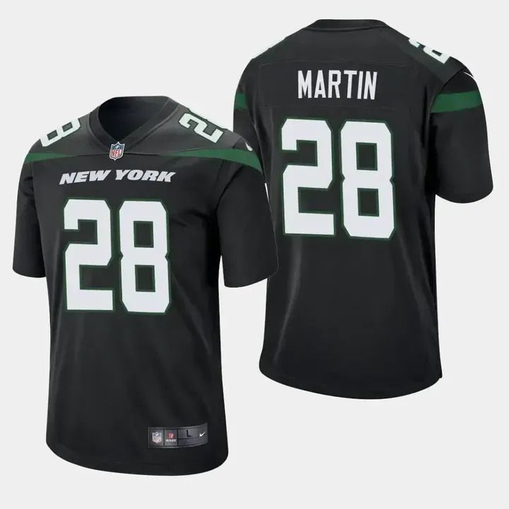 Men New York Jets #28 Curtis Martin Nike Black Game Retired Player NFL Jersey